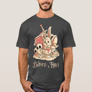 Hübscher Horror-Hase mit dem Namen Evil Bunny mit  T-Shirt