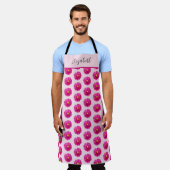Hübscher Hot-Pink-Individuelle Name Schürze (Getragen)