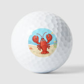 Hübscher Hummer am Strand Golfball (Vorderseite)
