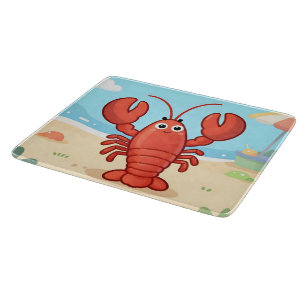 Hübscher Hummer am Strand Schneidebrett