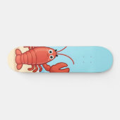Hübscher Hummer am Strand Skateboard (Horizontal)