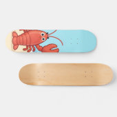 Hübscher Hummer am Strand Skateboard (Horizontal)