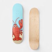 Hübscher Hummer am Strand Skateboard (Vorderseite)