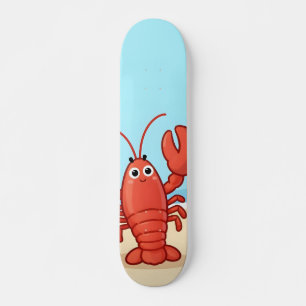 Hübscher Hummer am Strand Skateboard