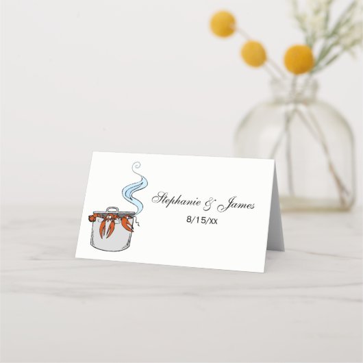 Hübscher Hummer Platzkarte (Vorderseite)