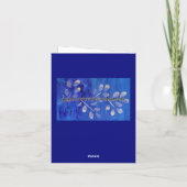 Hübscher Hummingbird Gerahmt in Grün und Blau Dankeskarte (Rückseite)