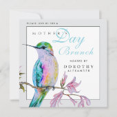 Hübscher Hummingbird Muttertag Einladung (Vorderseite)