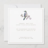 Hübscher Hummingbird Muttertag Einladung (Rückseite)