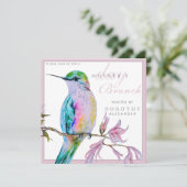 Hübscher Hummingbird Muttertag Einladung (Stehend Vorderseite)