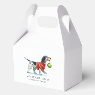 Hübscher Hund Aquarell personalisiertes Weihnachte Geschenkschachtel