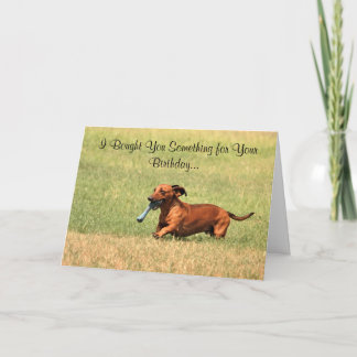 Hübscher Hund Dackel Happy Birthday card. Karte