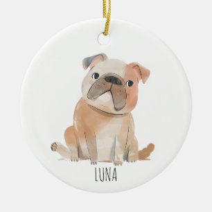Hübscher Hund Keramik Ornament