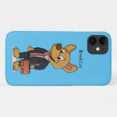 Hübscher Hund mit Anzug Cartoon Case-Mate iPhone Hülle (Rückseite (Horizontal))