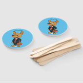 Hübscher Hund mit Anzug Cartoon Fächer (Non-assembled)