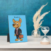 Hübscher Hund mit Anzug Cartoon Fotoplatte (Seite)