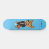 Hübscher Hund mit Anzug Cartoon Skateboard (Horizontal)