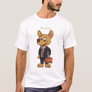 Hübscher Hund mit Anzug Cartoon T-Shirt