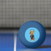 Hübscher Hund mit Anzug Cartoon Tischtennisball (Netto)
