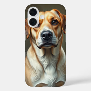Hübscher Hund, moderne Kunstillustration Haustier iPhone 16 Hülle
