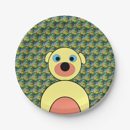 Hübscher Hund Pappteller (Vorderseite)