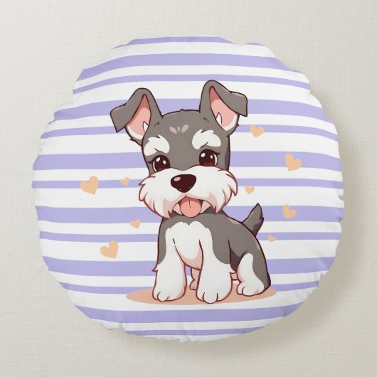 Hübscher Hund Rundes Kissen (Vorderseite)