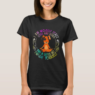 Hübscher Hund sagt Ich bin meistens Frieden Liebe T-Shirt