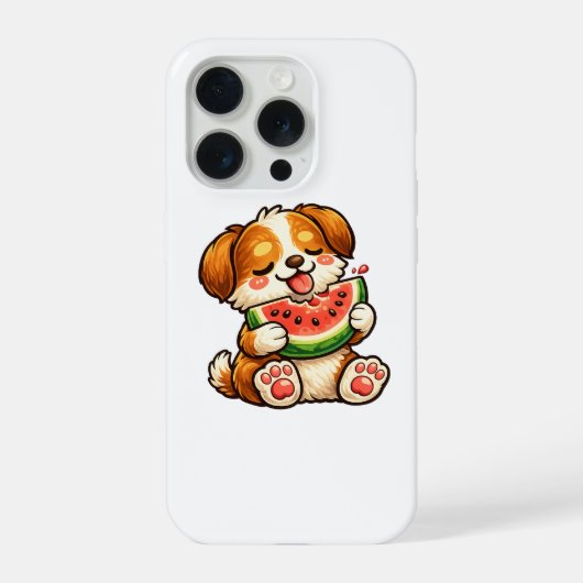 Hübscher Hund Wassermelone iPhone Hülle (Rückseite)
