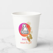 Hübscher Hut und Mittens Wintersaison - Helle Pappbecher (Vorderseite)