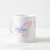 Hübscher Illustrierter Schmetterling Kaffeetasse (Vorderseite Links)