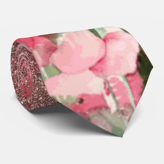 Hübscher Imitat-Rosen-GoldGlitzer auf dem Krawatte (Gerollt)