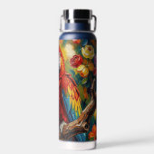 Hübscher Impasto Ara Papagei  Trinkflasche (Rückseite)