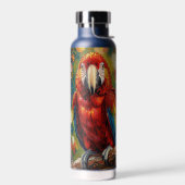 Hübscher Impasto Ara Papagei  Trinkflasche (Links)