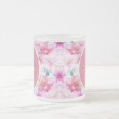 Hübscher Individuelle Name Blumenrosa und Gold Mattglastasse (Mittel)