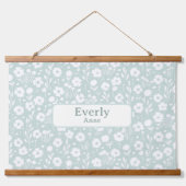 Hübscher Individuelle Name Dekor Kinderzimmer Girl Wandteppich Mit Holzrahmen (Vorne)