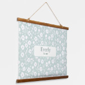 Hübscher Individuelle Name Dekor Kinderzimmer Girl Wandteppich Mit Holzrahmen (Gewinkelt)