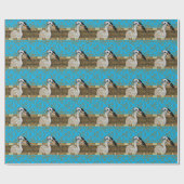 Hübscher Insel-Vogel-Streifen Geschenkpapier (Flach)