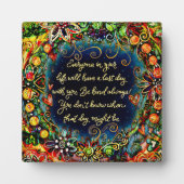 Hübscher inspirierender letzter Tag mit Ihrem Zita Fotoplatte (Vorderseite)