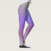 Hübscher Iridescent Glitzer Ombre Lila Leggings (Rechts)