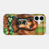 HÜBSCHER IRISH SETTER HUNDE MIT KLEEBLÄTTERN iPhone 16 HÜLLE (Rückseite (Horizontal))