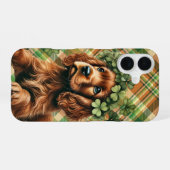 HÜBSCHER IRISH SETTER HUNDE MIT KLEEBLÄTTERN iPhone 16 HÜLLE (Rückseite (Horizontal))