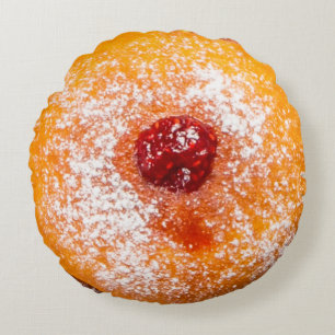 Hübscher Jam gefüllt Donut Hanukkah Rundes Kissen