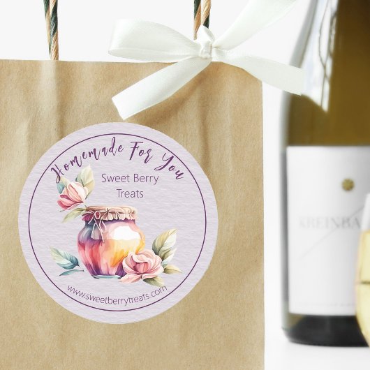 Hübscher Jam Jar "Homemade for You" Business Runder Aufkleber