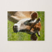 Hübscher Jersey-KuhStare Puzzle (Horizontal)