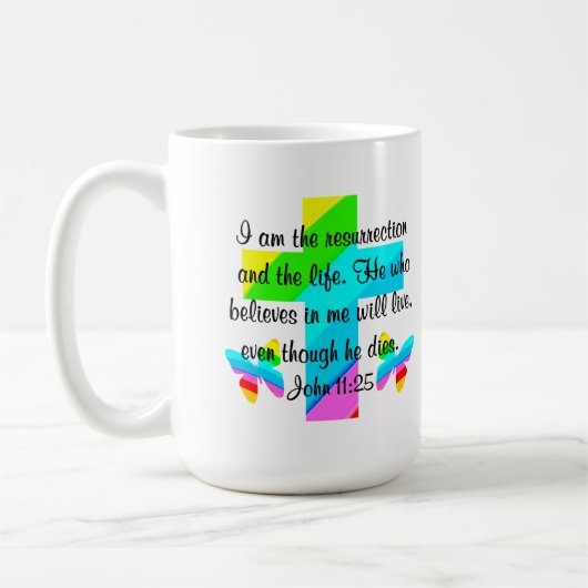 HÜBSCHER JOHN 11:25 RAINBOWS UND SCHALTFLÄDEN KAFFEETASSE (Links)