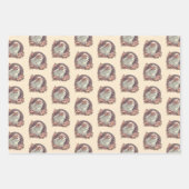 Hübscher Jugendstil-Geist mit Blume Spooky Geschenkpapier Set (Vorderseite 3)