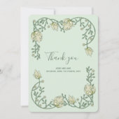 Hübscher Jugendstil-Rahmen vielen Dank Dankeskarte (Vorderseite)