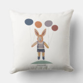 Hübscher Junge mit Ballons Kissen (Rückseite)