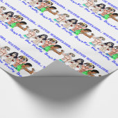 Hübscher Jungen-Wrestling Geschenkpapier (Ecke)