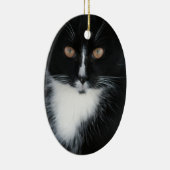 Hübscher JungeTuxedoKitty Keramik Ornament (Rechts)