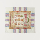 Hübscher Karierter Hintergrund Retro rustikales Le Wandteppich (Vorderseite (Horizontal))